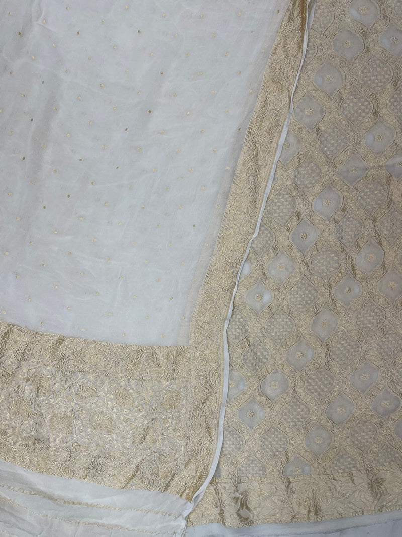 Khaddi Georgette Handlooms Banarasi Dress material - The Handlooms