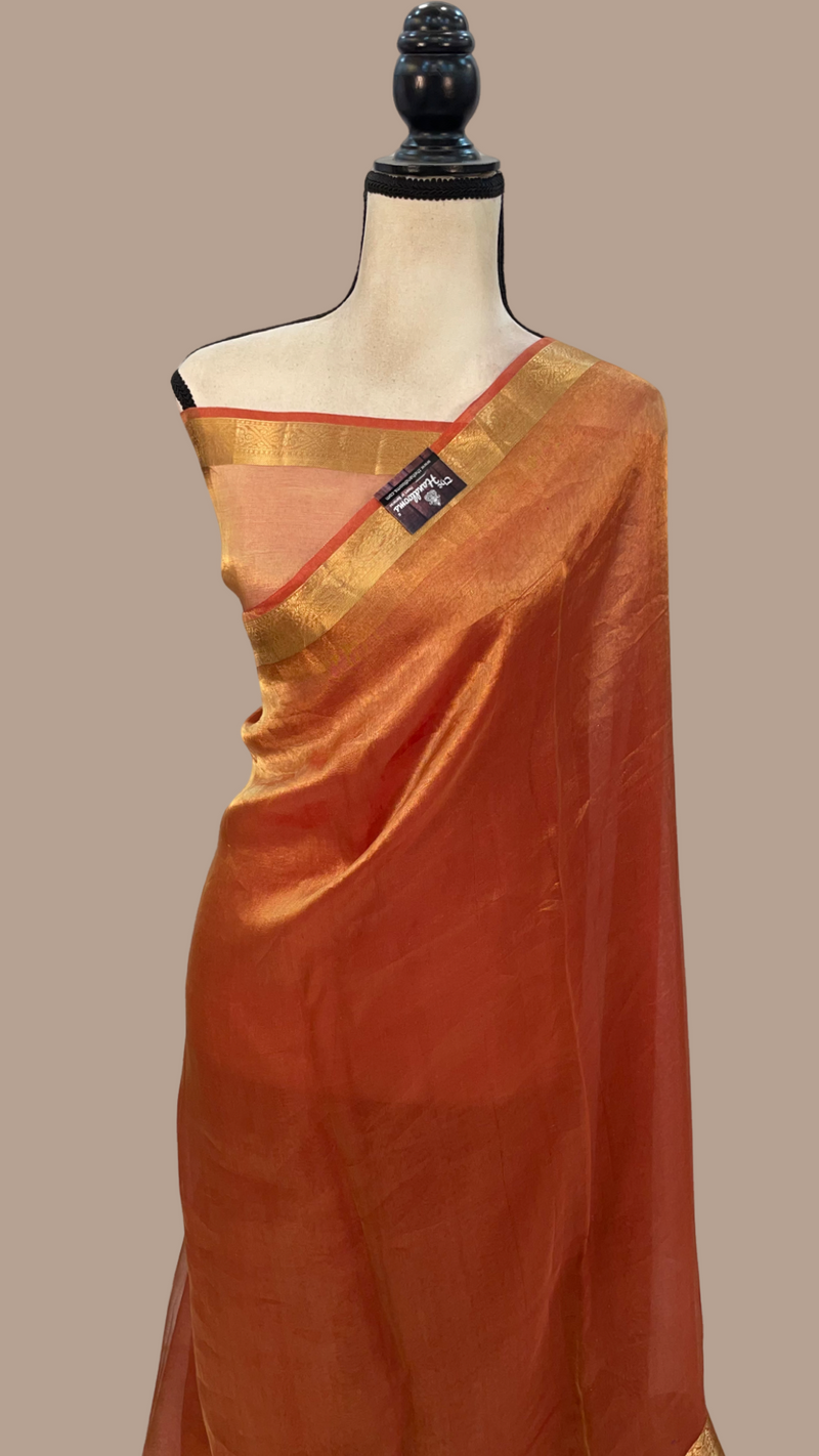 Pure Kora Tissue Handloom Banarasi Saree - The Handlooms