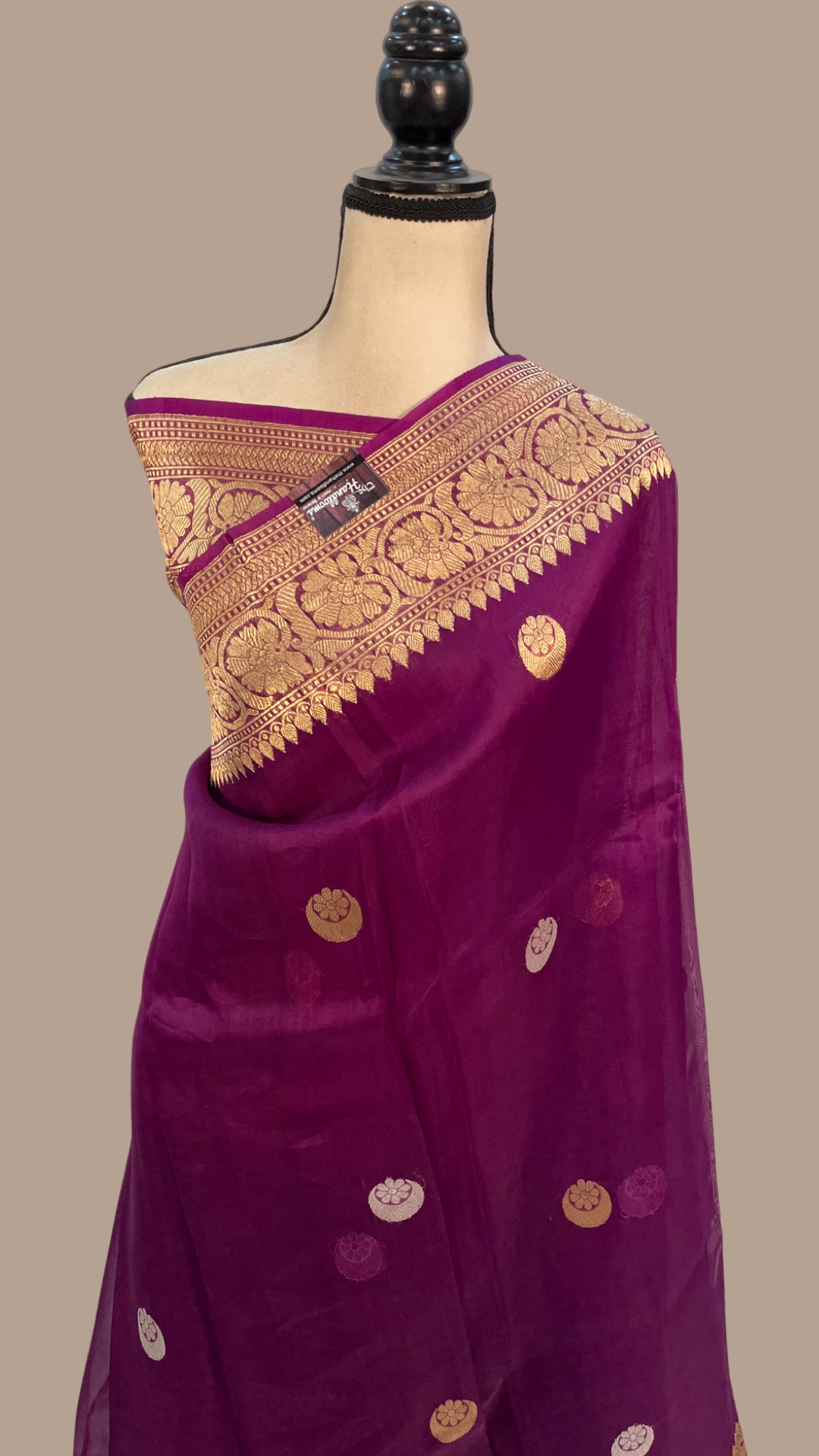Pure Kora Handloom Banarasi Saree - Sona Roopa Alfi Kadua Boota main image 0