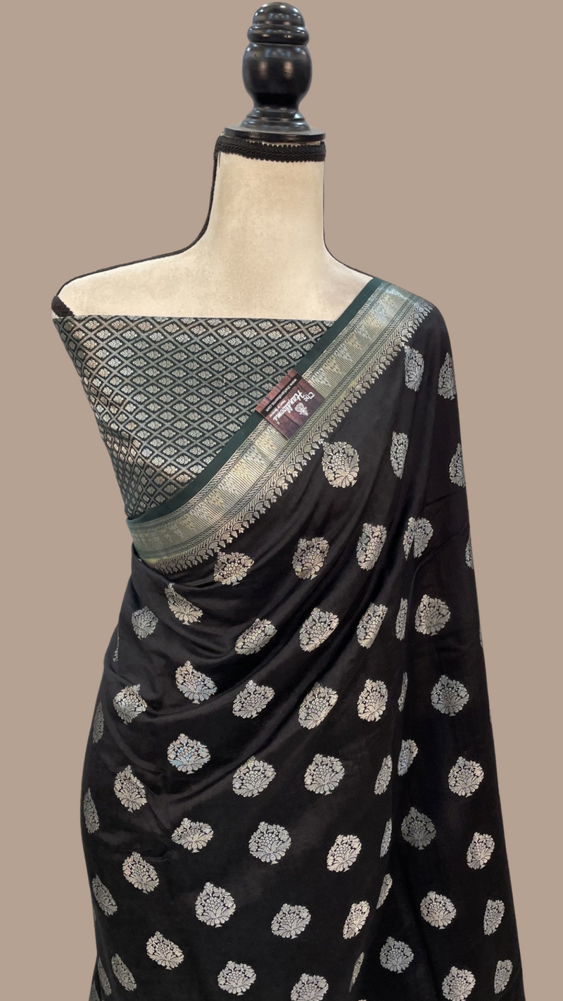 Pure Chiniya Silk Handloom Banarasi Saree - The Handlooms