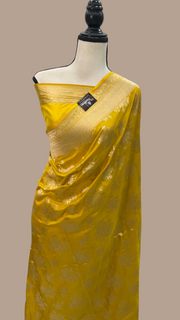 Pure Katan Silk Banarasi Handloom Saree - All over Jaal work - The Handlooms