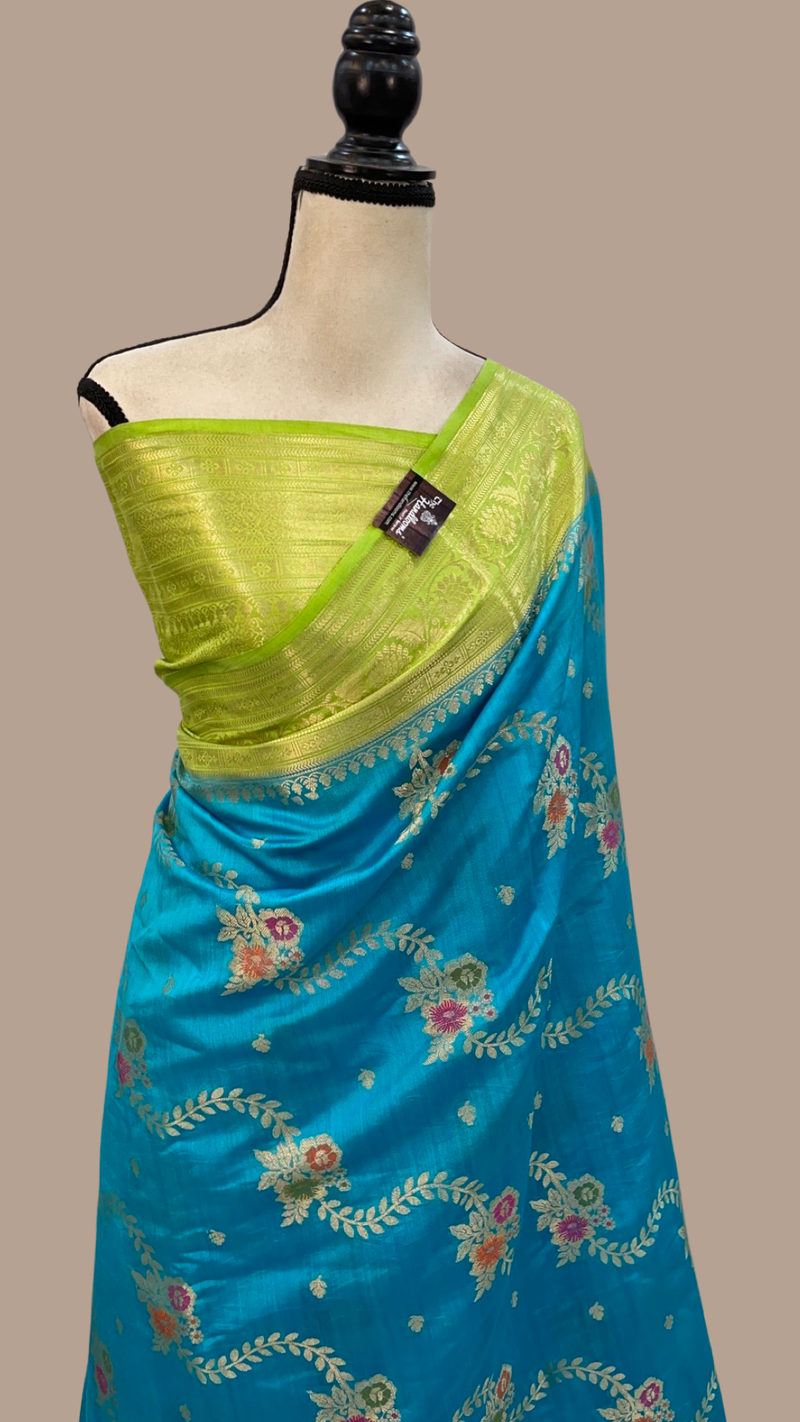 Pure Chiniya Silk Handloom Banarasi Saree - The Handlooms