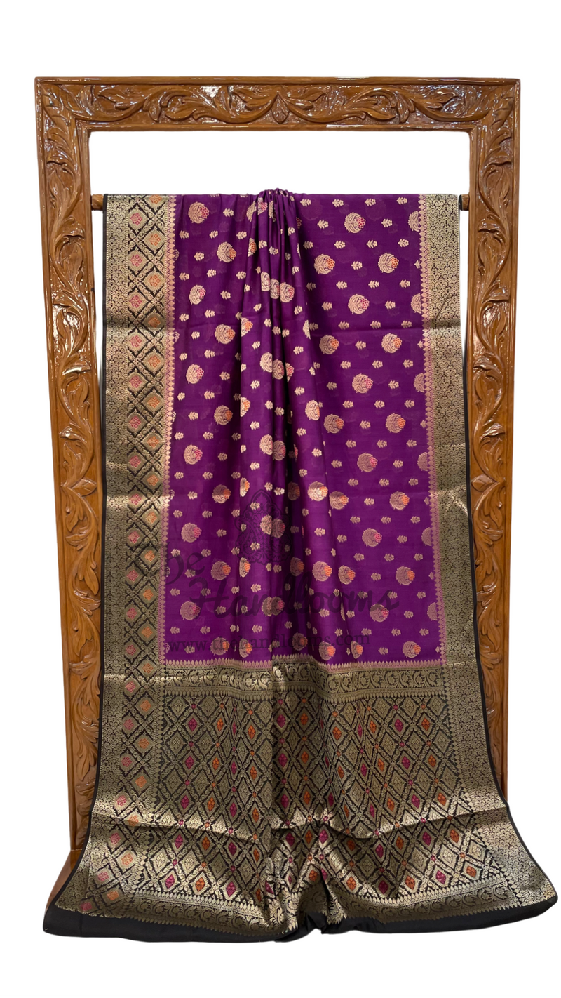 Pure Chiniya Silk Handloom Banarasi Saree - The Handlooms
