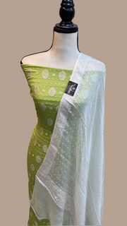 Pure Khaddi Georgette Banarasi Dress material - The Handlooms