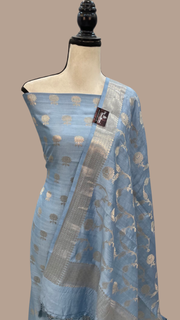 Pure Chiniya Silk Handlooms Banarasi Dress material - The Handlooms