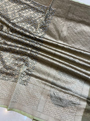 Pure Tissue Reshmi zari Banarasi Saree - The Handlooms