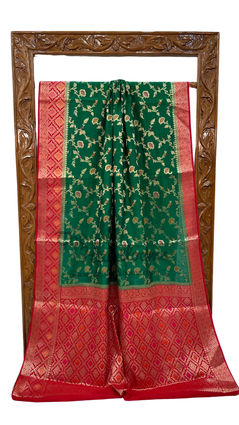 Pure Chiniya Silk Handloom Banarasi Saree - The Handlooms