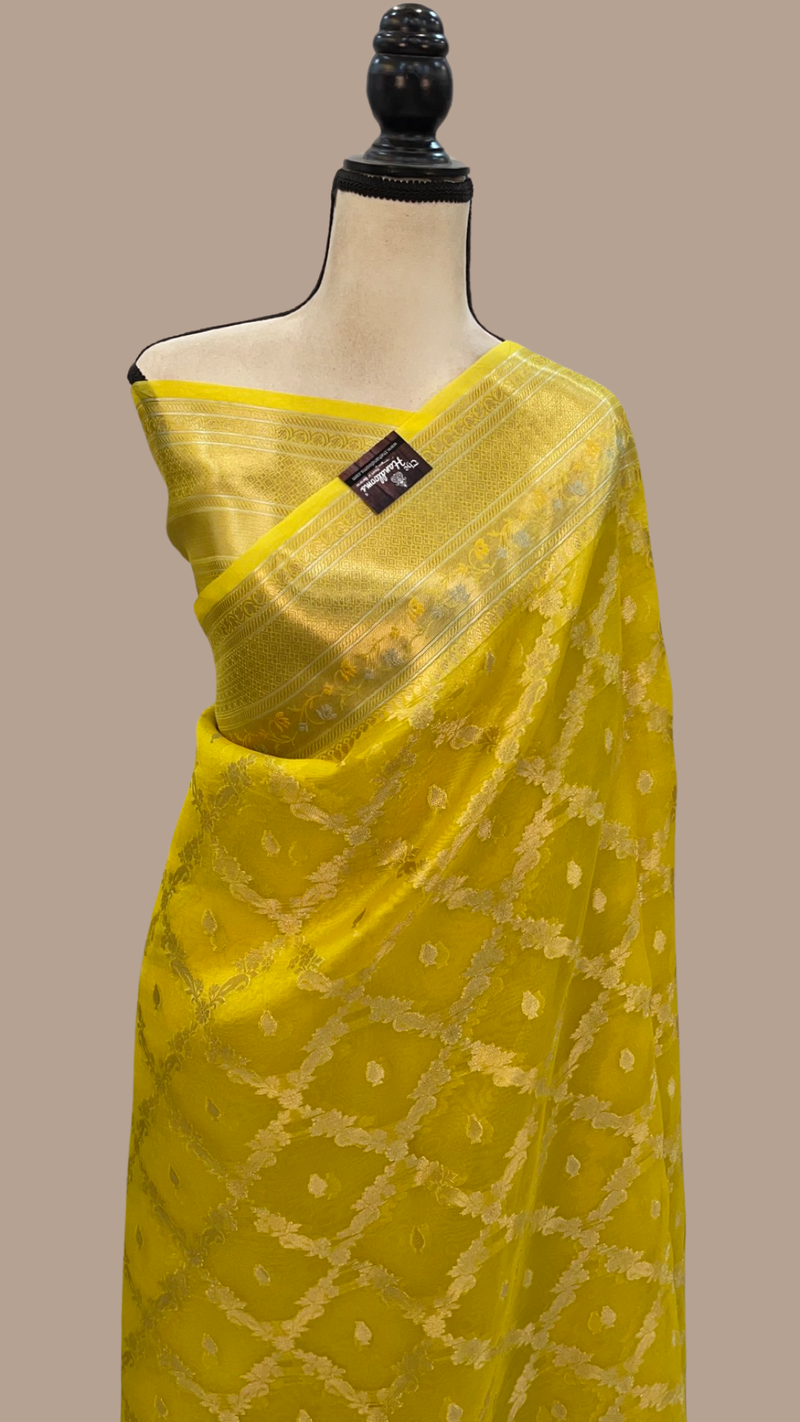 Pure Kora Handloom Banarasi Saree - The Handlooms