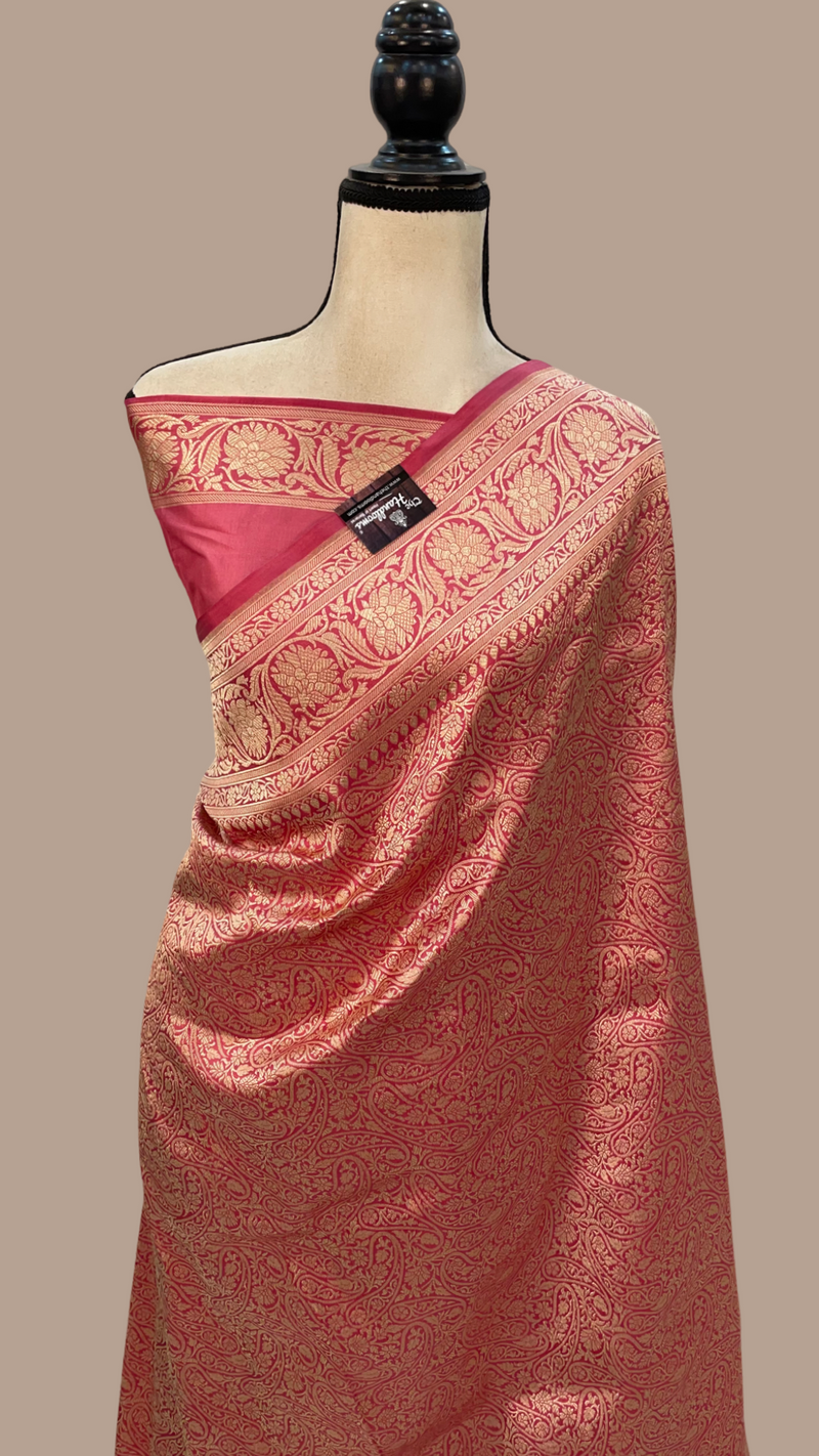 Pure Katan Silk Banarasi Handloom Saree - Tanchui Brocade - The Handlooms