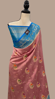 Pure Chiniya Silk Handloom Banarasi Saree - The Handlooms
