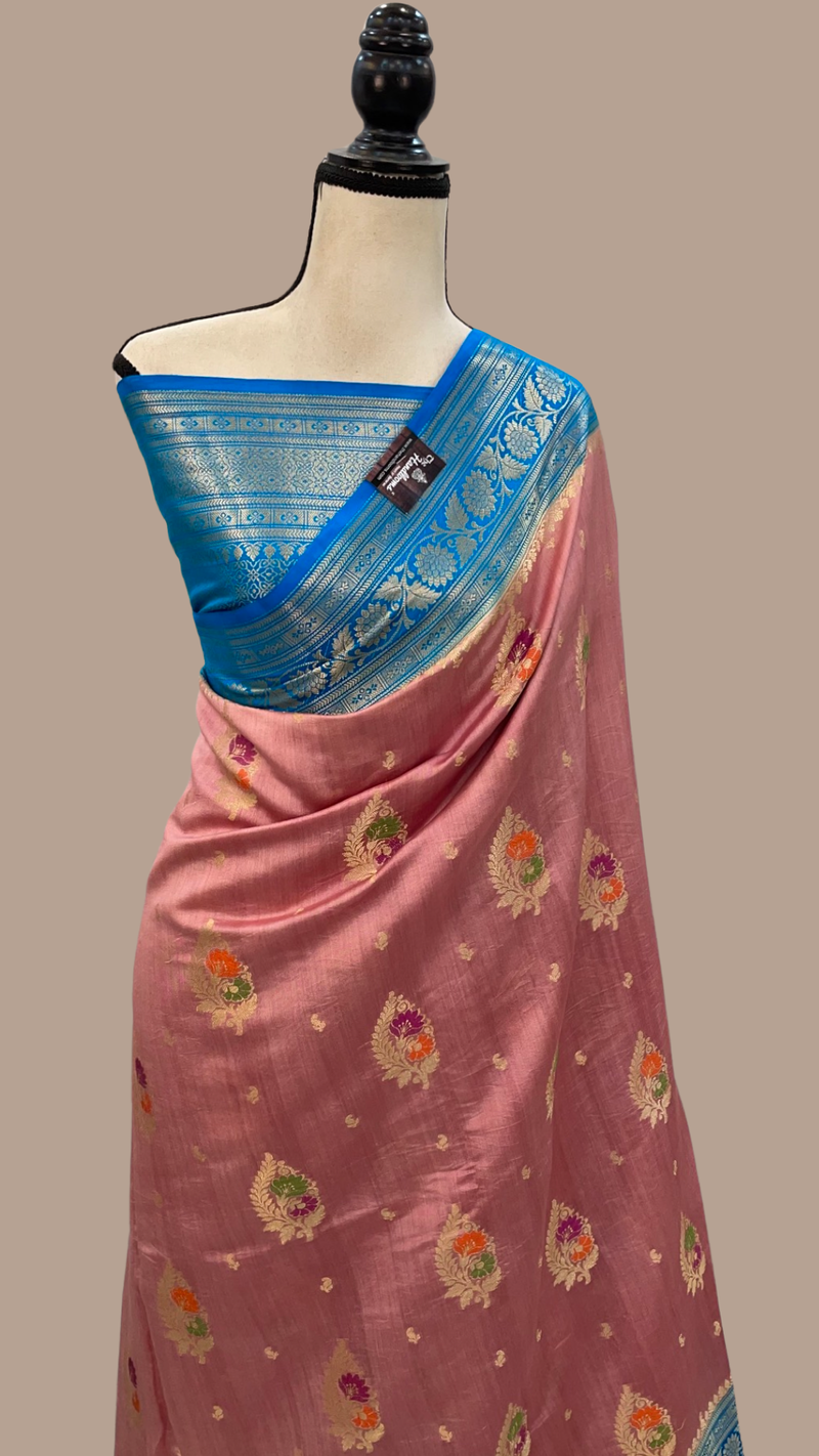Pure Chiniya Silk Handloom Banarasi Saree - The Handlooms