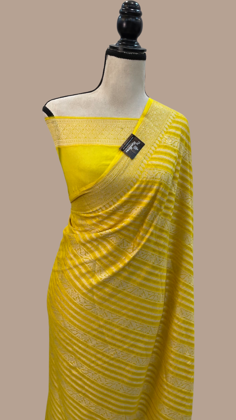 Pure Chiffon Khaddi Banarasi Saree - The Handlooms