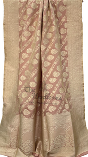 Pure Katan Silk Banarasi Handloom Saree - All Over Jaal Work - The Handlooms