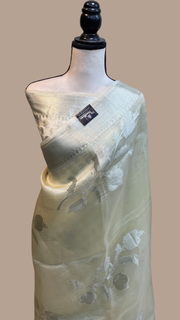 Pure Kora Handloom Banarasi Saree - The Handlooms