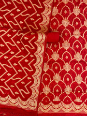 Pure Chiffon Khaddi Banarasi Dress material - The Handlooms