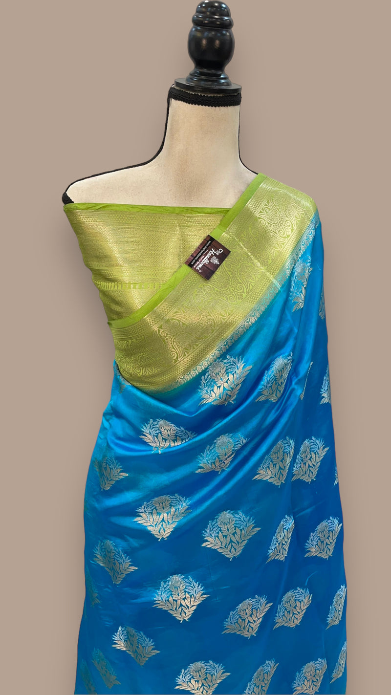 Pure Mango Silk Banarasi Handloom Saree - The Handlooms
