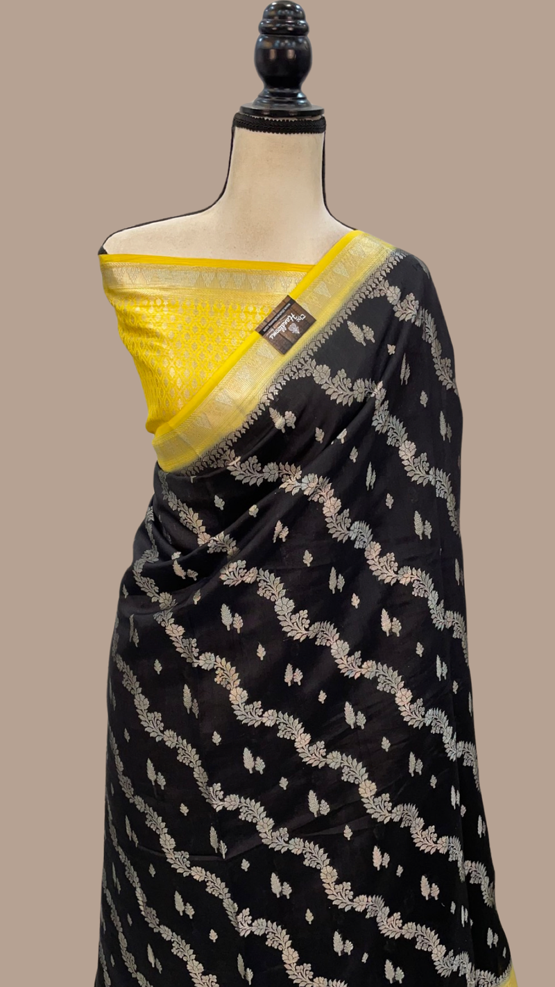 Pure Chiniya Silk Handloom Banarasi Saree - The Handlooms