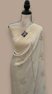 Tussar Georgette Handloom Banarasi Saree - The Handlooms