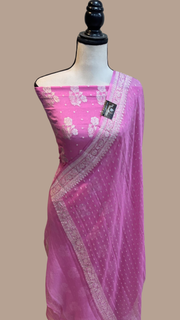 Khaddi Georgette Banarasi Dress material - The Handlooms