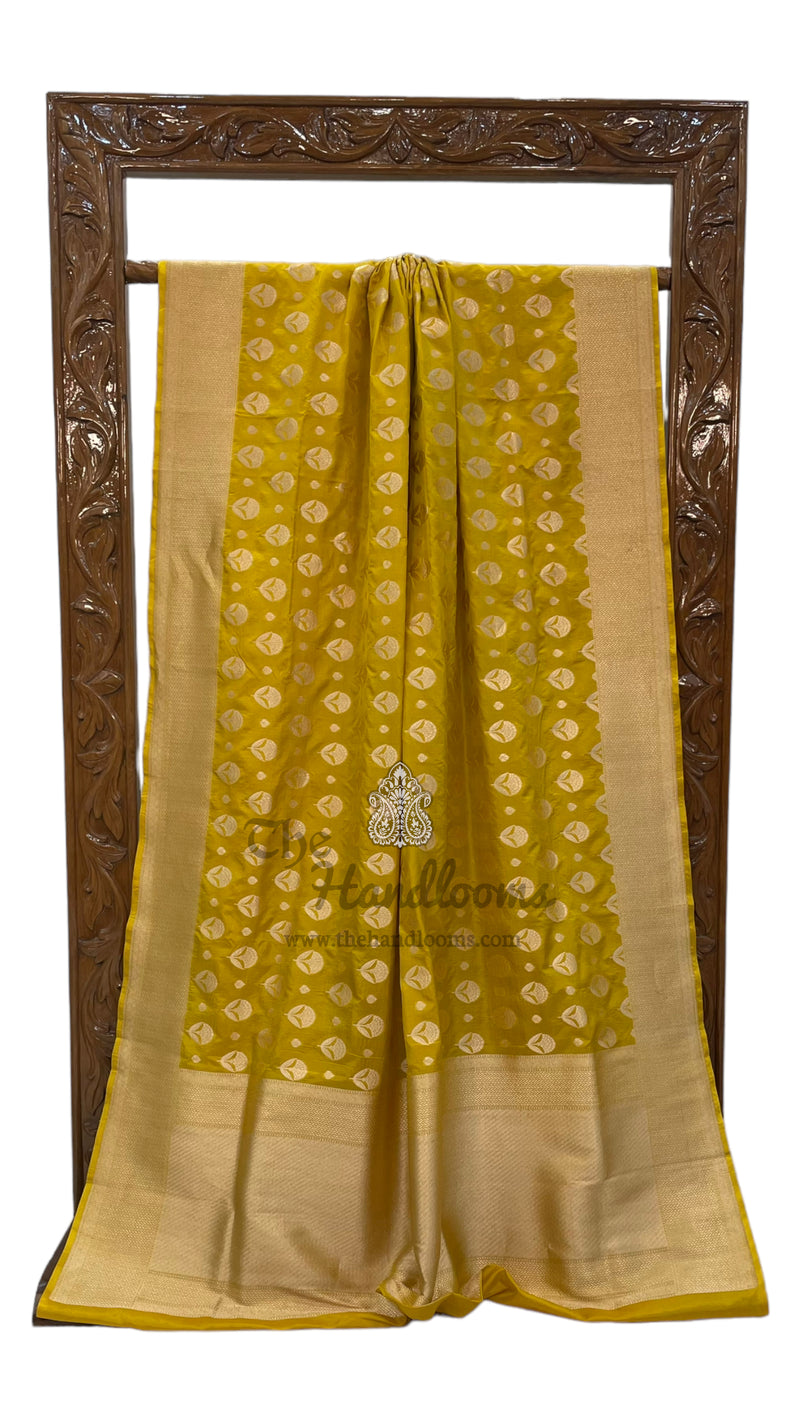 Pure Katan Silk Banarasi Handloom Saree - All over jaal work - The Handlooms