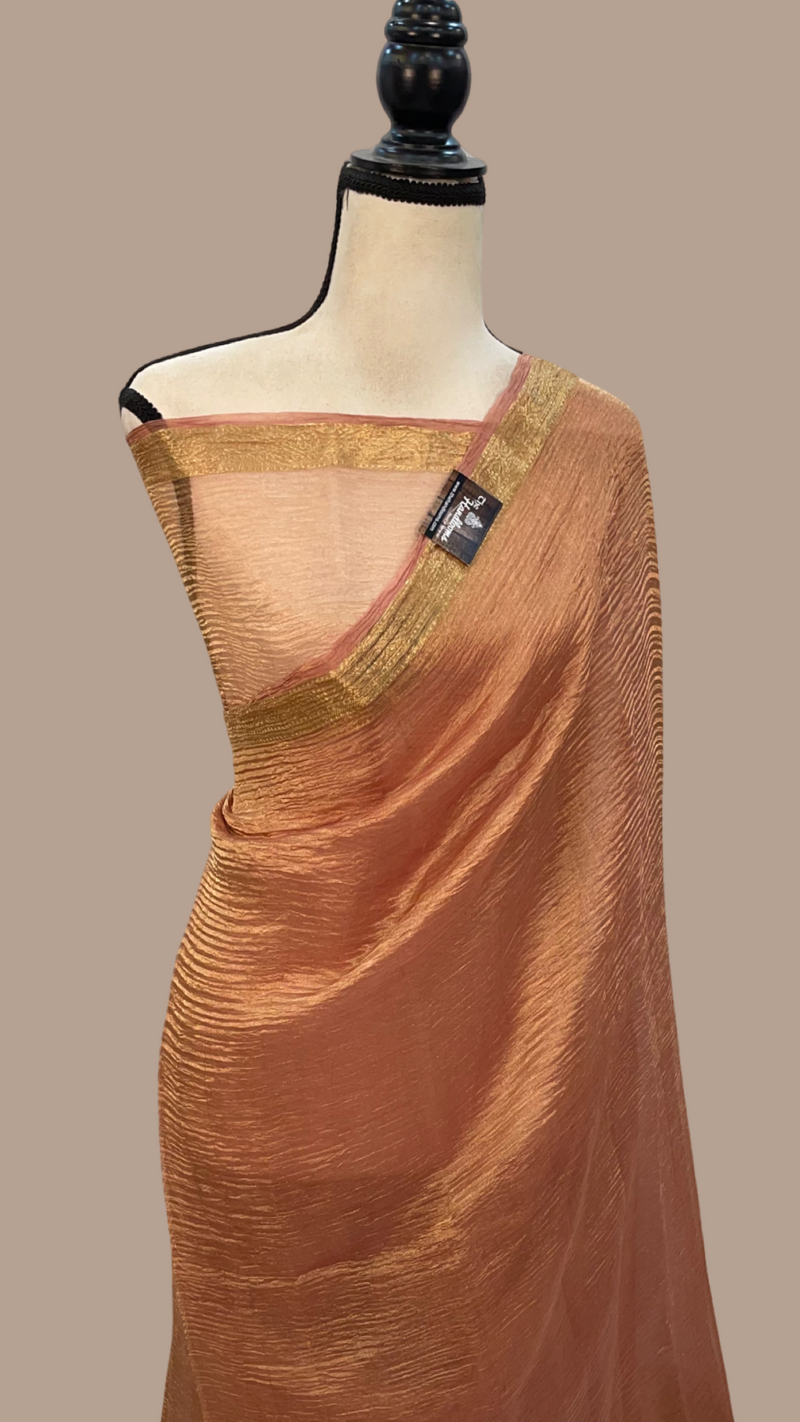 Pure Kora Tissue Handloom Banarasi Saree - The Handlooms