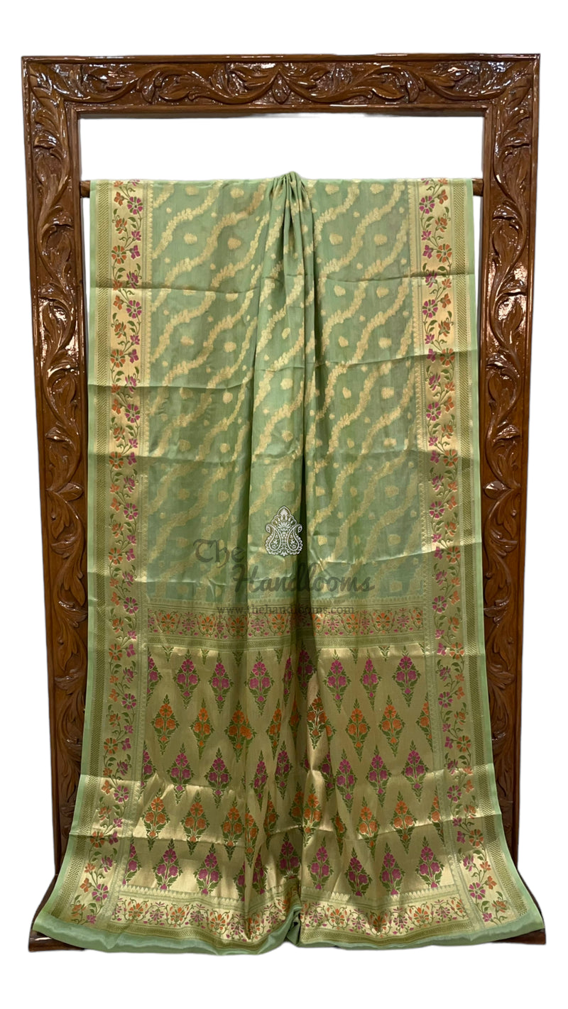 Pure Tussar Silk Handloom Banarasi Saree - The Handlooms