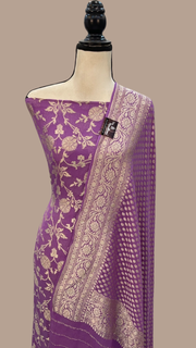 Khaddi Georgette Banarasi Dress material - The Handlooms
