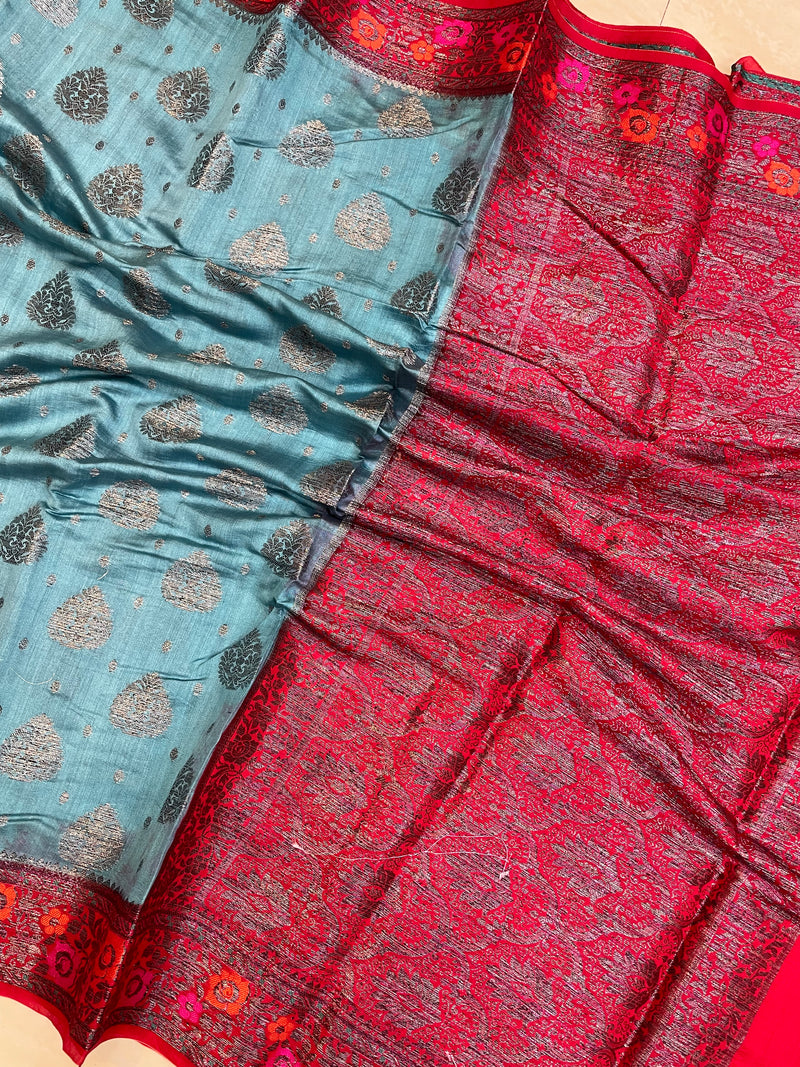 Pure Chiniya Silk Handloom Banarasi Saree - The Handlooms