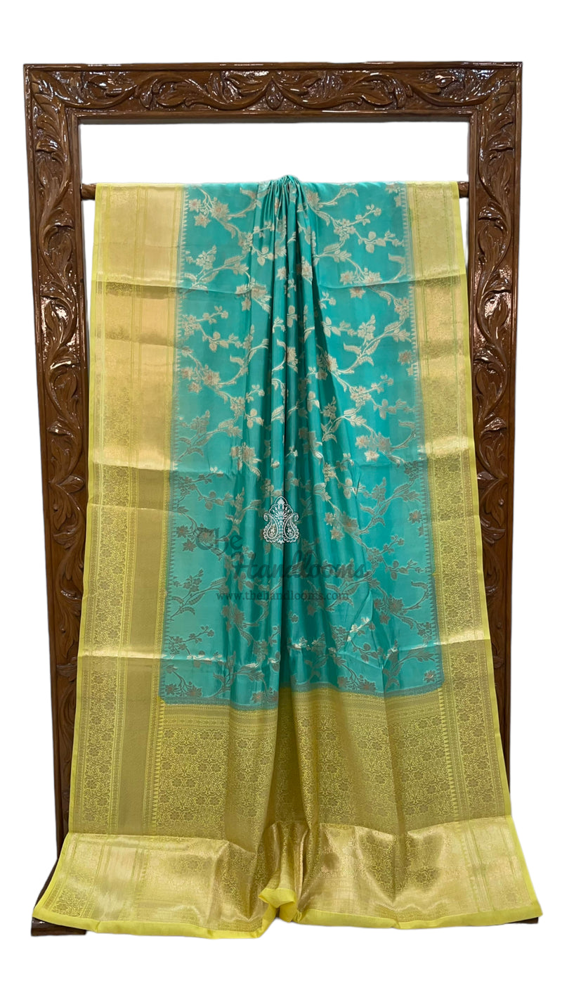 Pure Mango Silk Banarasi Handloom Saree - The Handlooms