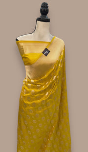 Pure Katan Silk Banarasi Handloom Saree - All over jaal work - The Handlooms