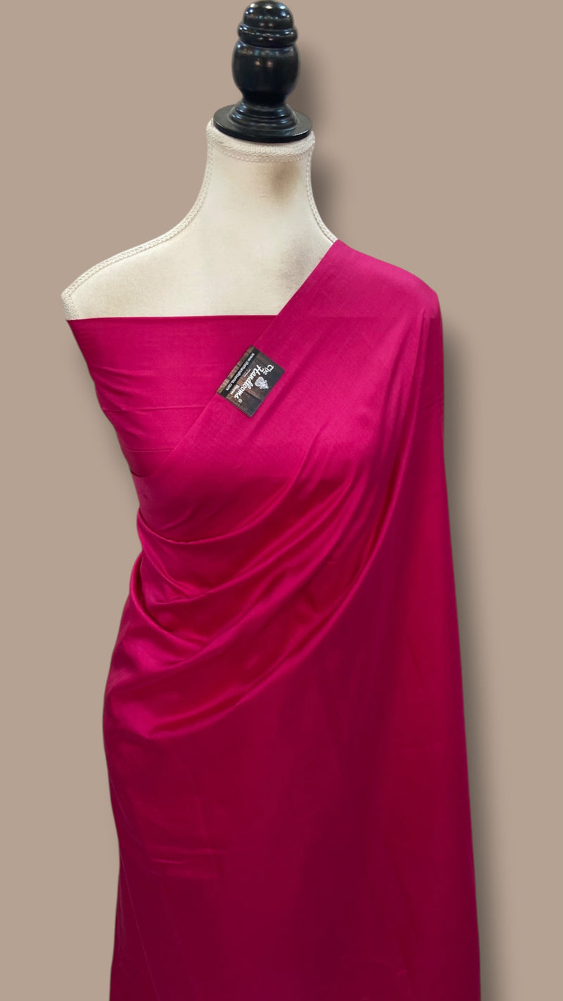 Pure Katan Silk Handloom Banarasi Saree-Plain
