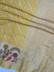 Pure Chiffon Khaddi Banarasi Saree - The Handlooms