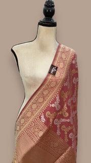 Pure Katan Silk Banarasi kadua jangla dupatta - The Handlooms