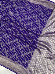 Khaddi Georgette Handloom Banarasi Saree - The Handlooms