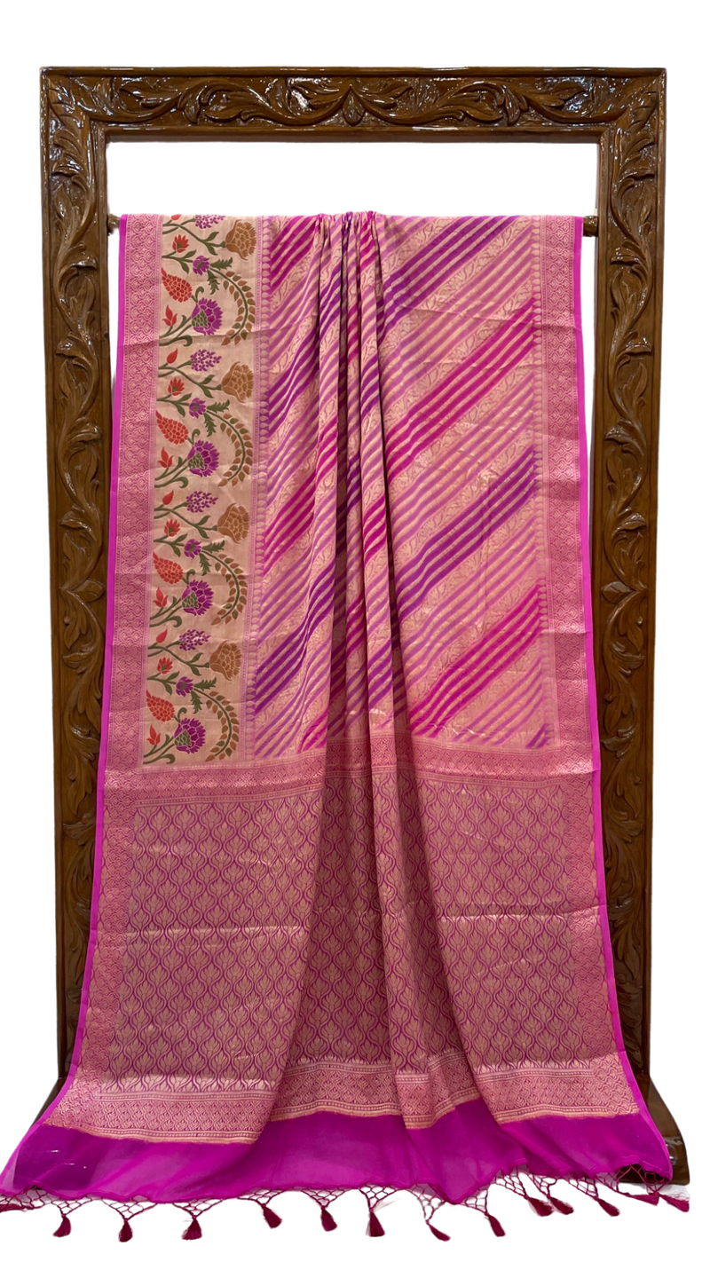 Rangkat Pure Chiffon Khaddi Banarasi Saree - The Handlooms