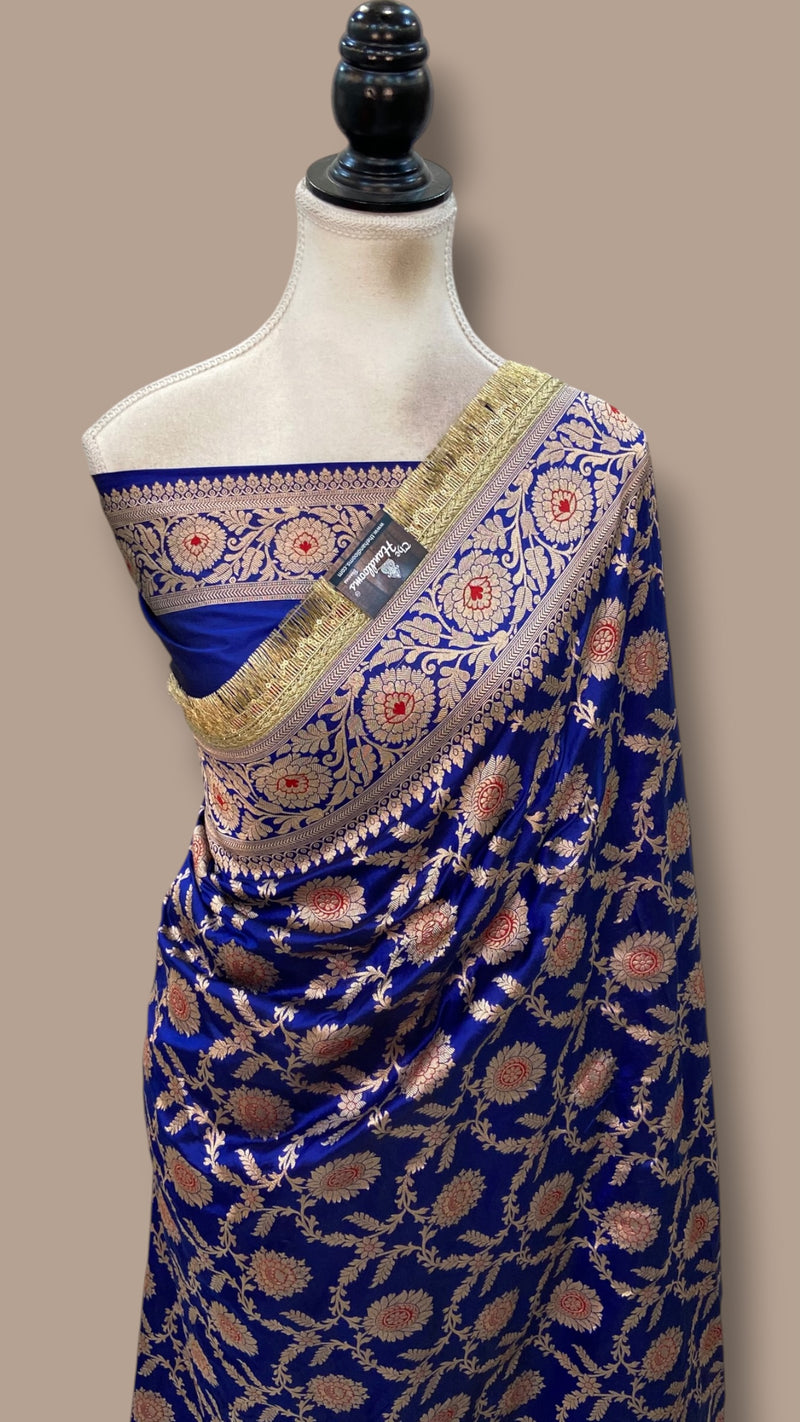 Nita Ambani in Pure Katan Silk Banarasi Handloom Saree - All over Jaal work with Meenakari