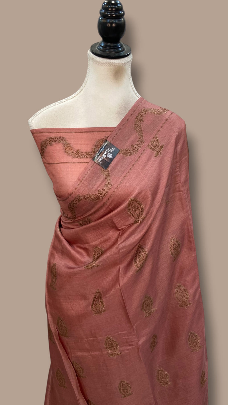 Pure Tussar Silk Handloom Banarasi Saree