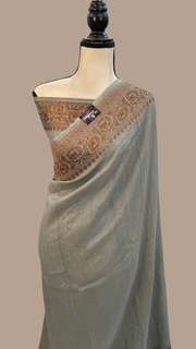 Tussar Georgette Handloom Banarasi Saree - The Handlooms