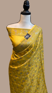 Pure Butter Crepe Banarasi Saree - The Handlooms
