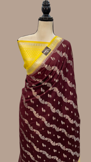 Pure Chiniya Silk Handloom Banarasi Saree - The Handlooms