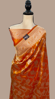 Pure Katan Silk Banarasi Handloom Saree - All over jaal work - The Handlooms