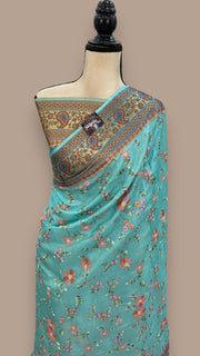 Tussar Silk Handloom Banarasi Saree With Chikankari - The Handlooms