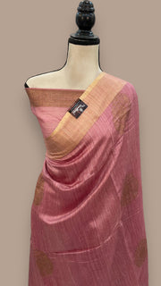 Pure Matka Tussar Silk Handloom Banarasi Saree - The Handlooms