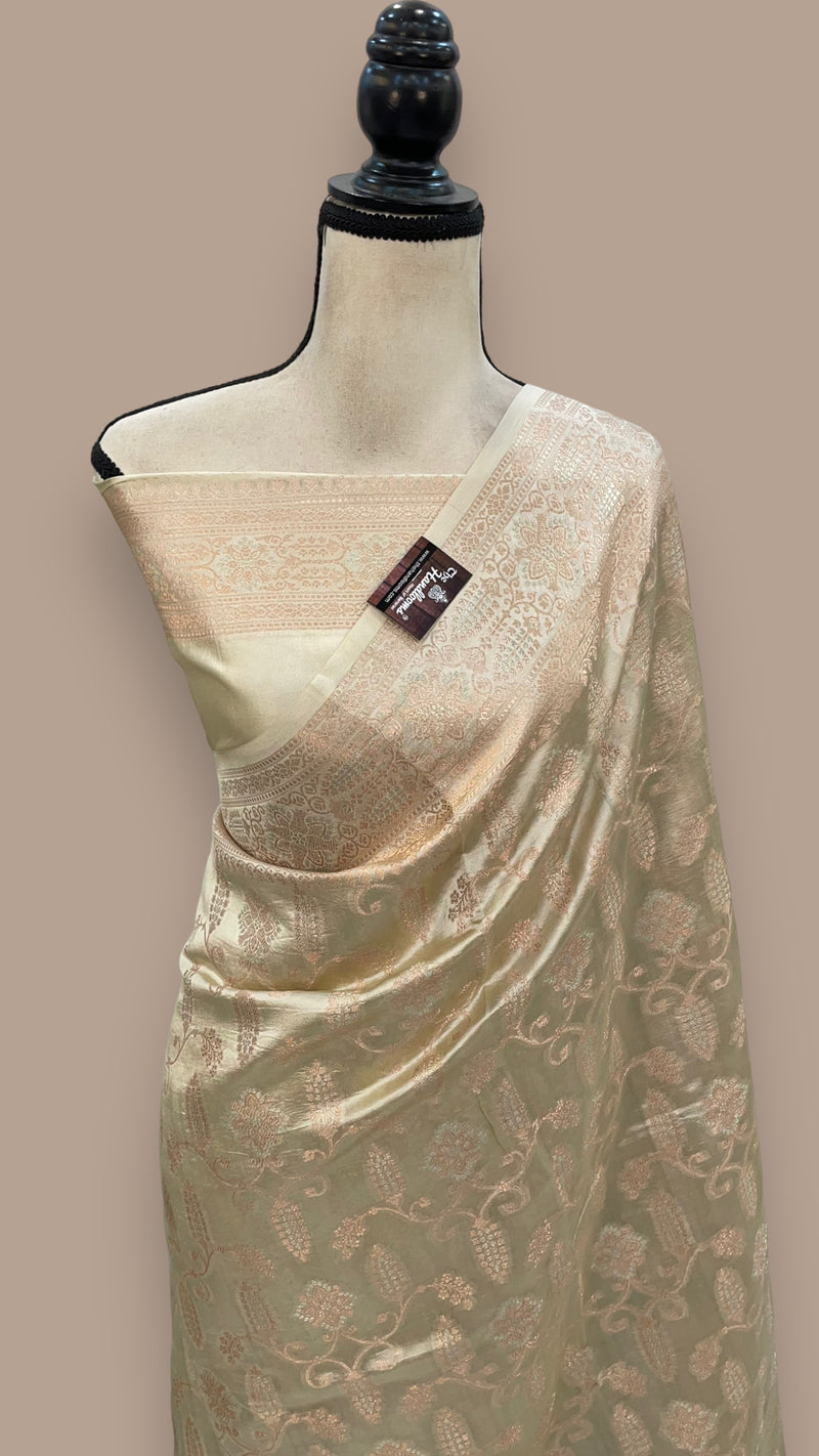 Pure Mango Silk Banarasi Handloom Saree - The Handlooms