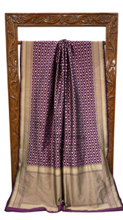 Pure Katan Silk Banarasi Handloom Saree - All over Sona Roopa Jaal work - The Handlooms