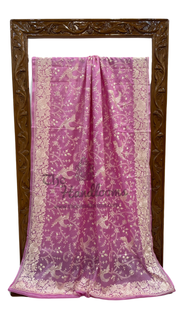 Tussar Silk Handloom Banarasi Saree With Chikankari - The Handlooms