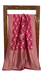 Pure Katan Silk Banarasi Handloom Saree - All Over Jaal Work - The Handlooms