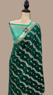 Pure Chiniya Silk Handloom Banarasi Saree - The Handlooms