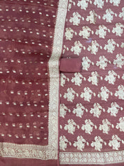 Khaddi Georgette Banarasi Dress material - The Handlooms
