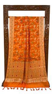 Pure Chiffon Khaddi Banarasi Saree - The Handlooms